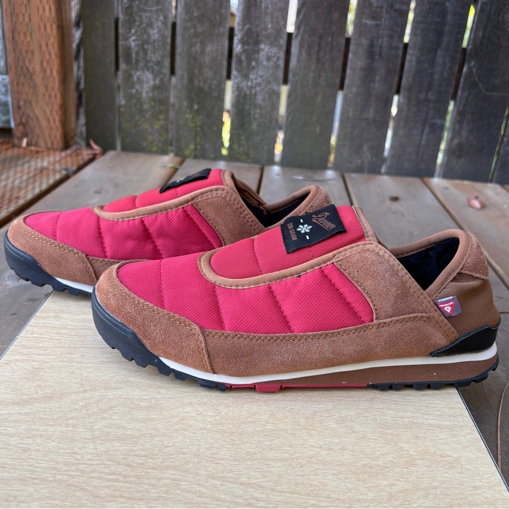 Danner Wm’s Jag Loft Bossa Nova 200G Lifestyle Slip On Shoes In Red/Tan Sz 9.5